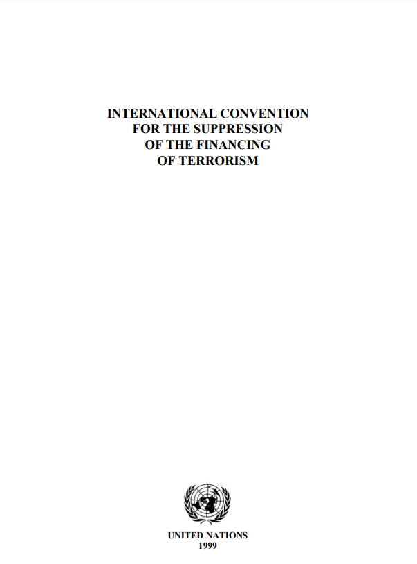 United Nations convention for the suppression of financing of terrorism (9 december 1999)