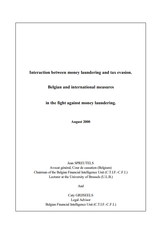 Interaction between money laundering and tax evasion